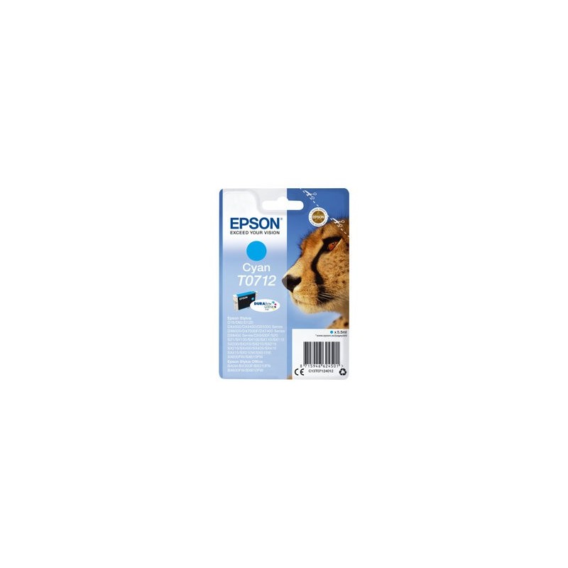 EPSON C13T07124012 Tusz Epson T0712 cyan DURABrite Stylus D78/92/120/DX4000/4050/4400/4450/500...