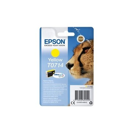 EPSON C13T07144012 Tusz Epson T0714 yellow DURABrite Stylus D78/92/120/DX4000/4050/4400/4450/5000 EPSON C13T07144012 Tusz Epson T0714 yellow DURABrite Stylus D78/92/120/DX4000/4050/4400/4450/5000