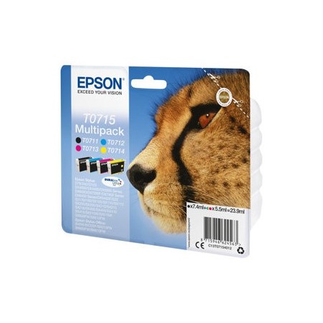 EPSON C13T07154012 Zestaw Epson T0715 CMYK MultiPack DURABrite Stylus D78/92/120/120 Network E...