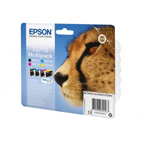 EPSON C13T07154012 Zestaw Epson T0715 CMYK MultiPack DURABrite Stylus D78/92/120/120 Network E...