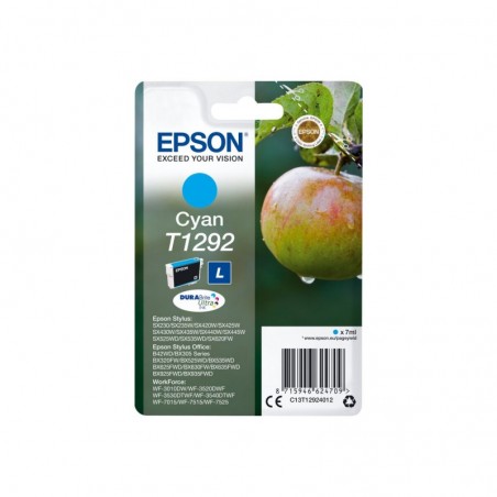EPSON C13T12924012 Tusz Epson T1292 cyan Stylus SX425W/SX525WD/BX305F/BX320FW/BX625FWD EPSON C13T12924012 Tusz Epson T1292 cyan Stylus SX425W/SX525WD/BX305F/BX320FW/BX625FWD