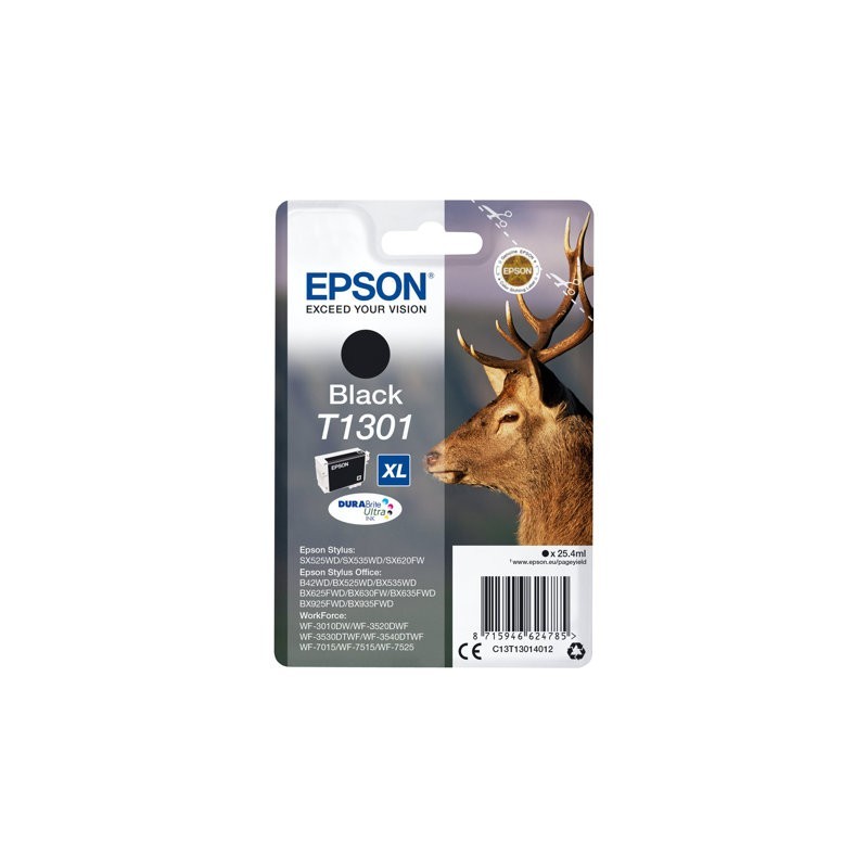 EPSON C13T13014012 Tusz Epson T1301 black Stylus SX525WD/SX620FW/BX525WD/BX625FWD/BX925FWD