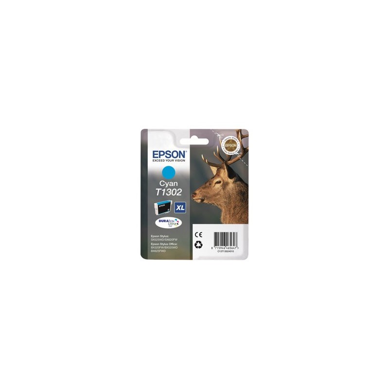 EPSON C13T13024012 Tusz Epson T1302 cyan Stylus SX525WD/BX305F/BX320FW/BX625FWD