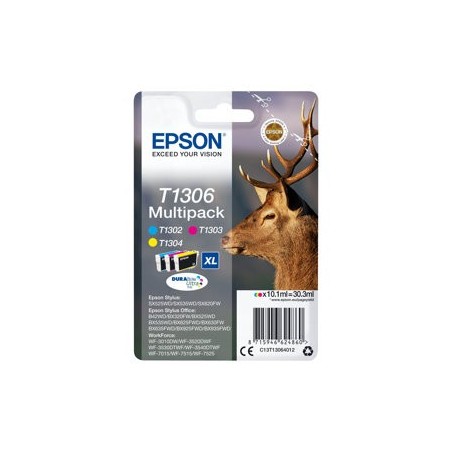 EPSON C13T13064012 Zestaw Epson T1306 MultiPack Stylus SX525WD/BX305F/BX320FW/BX625FWD EPSON C13T13064012 Zestaw Epson T1306 MultiPack Stylus SX525WD/BX305F/BX320FW/BX625FWD