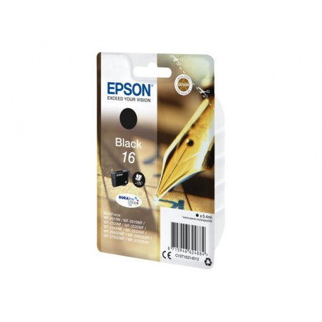 EPSON C13T16214012 Tusz Epson T1621 black DURABrite 5.4ml WF-2010/25x0