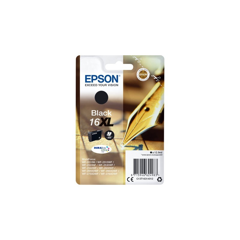 EPSON C13T16314012 Tusz Epson T1631 XL black DURABrite 12,9 ml WF-2010/25x0