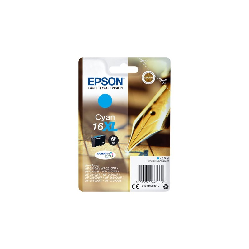 EPSON C13T16324012 Tusz Epson T1632 XL cyan DURABrite 6,5 ml WF-2010/25x0