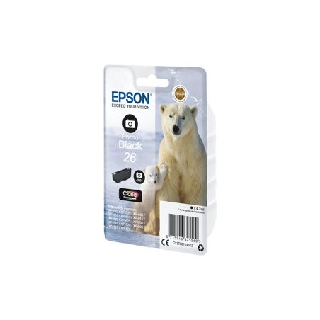 EPSON C13T26114012 Tusz Epson T2611 photo black 4,7 ml XP-600/700/800