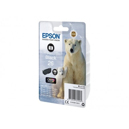 EPSON C13T26114012 Tusz Epson T2611 photo black 4,7 ml XP-600/700/800