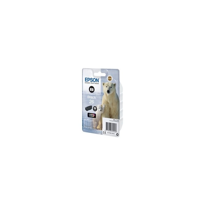 EPSON C13T26114012 Tusz Epson T2611 photo black 4,7 ml XP-600/700/800