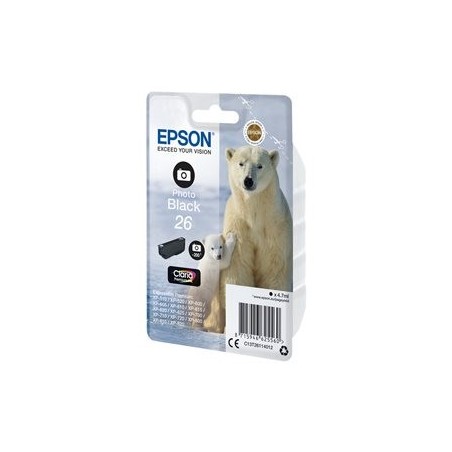 EPSON C13T26114012 Tusz Epson T2611 photo black 4,7 ml XP-600/700/800
