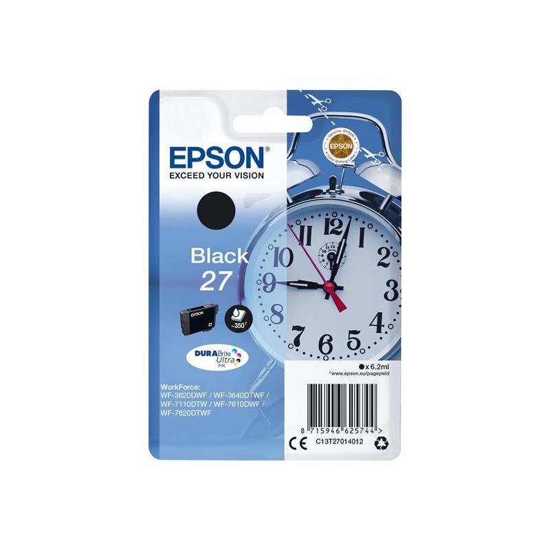 EPSON C13T27014012 Tusz Epson T2701 black DURABrite