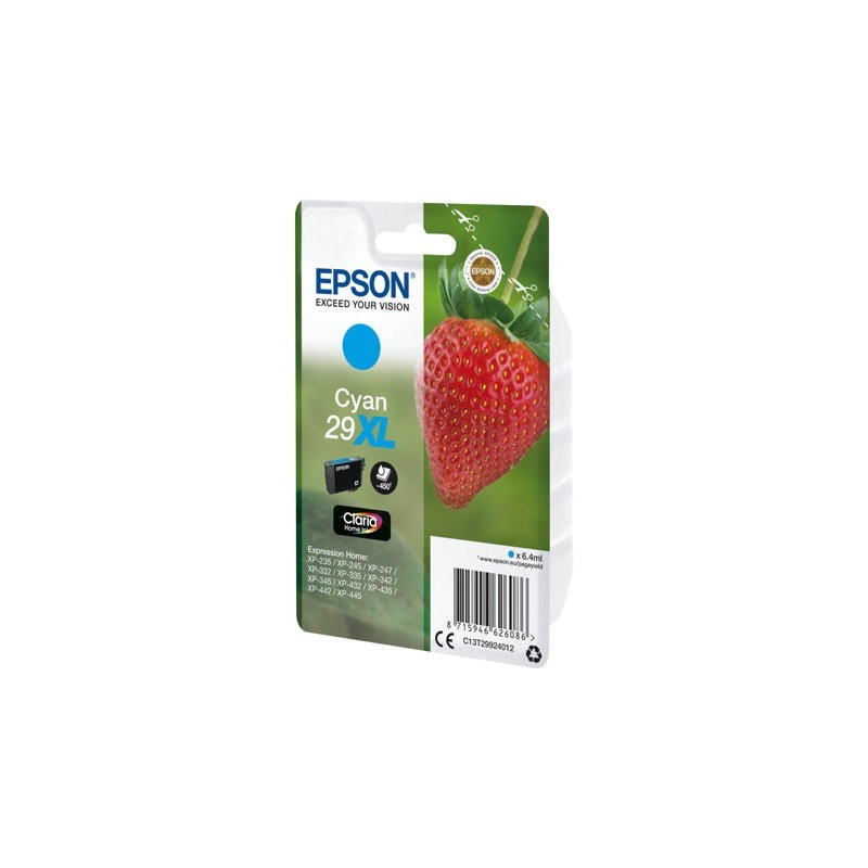 EPSON C13T29924012 Tusz Epson Singlepack cyan 29 Claria Home XL 6,4 ml
