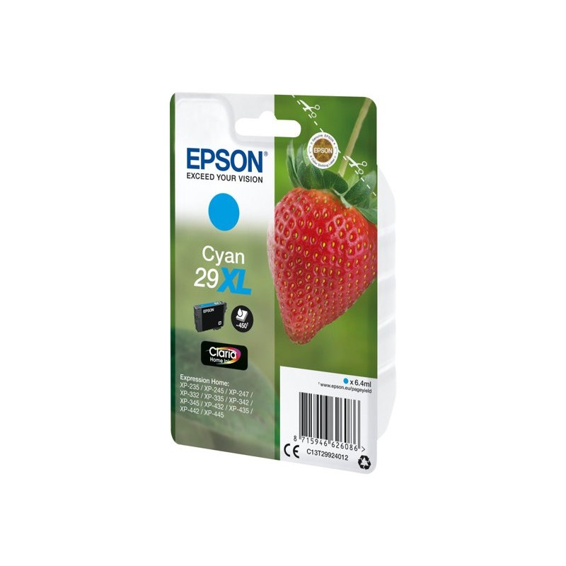 EPSON C13T29924012 Tusz Epson Singlepack cyan 29 Claria Home XL 6,4 ml
