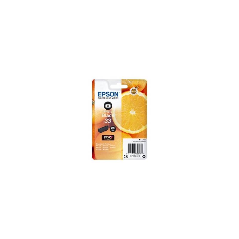 EPSON C13T33414012 Tusz Epson Singlepack Photo Black 33 Claria Premium Ink