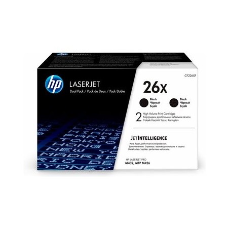 HP 26X Original LaserJet Toner Cartridges Black High Yield (2-pack)