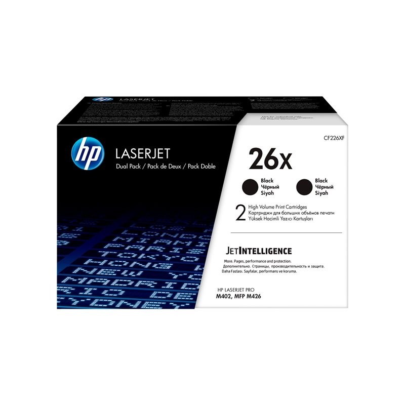 HP 26X Original LaserJet Toner Cartridges Black High Yield (2-pack)