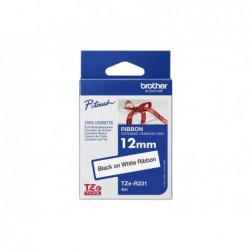 BROTHER TZER231 Taśma Brother 12mm Black/White ribbon tape