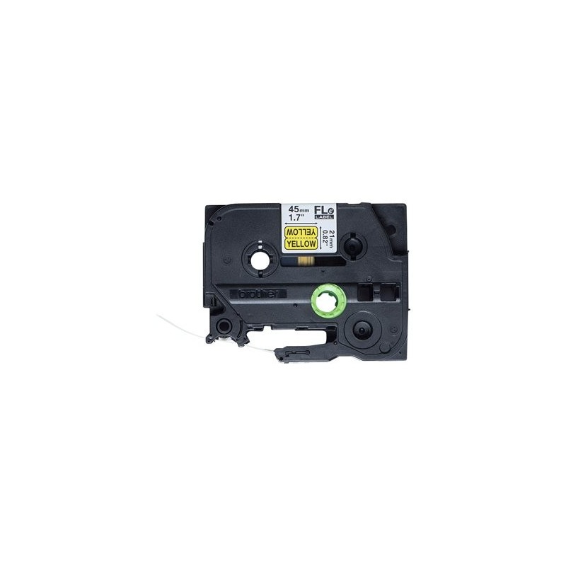 BROTHER FLE6511 21MMX45MM BLCK ON YELL FLAG TAPE
