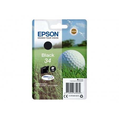 EPSON C13T34614010 Tusz EPSON Golf ball Singlepack Black 34 DURABrite Ultra 6,1 ml