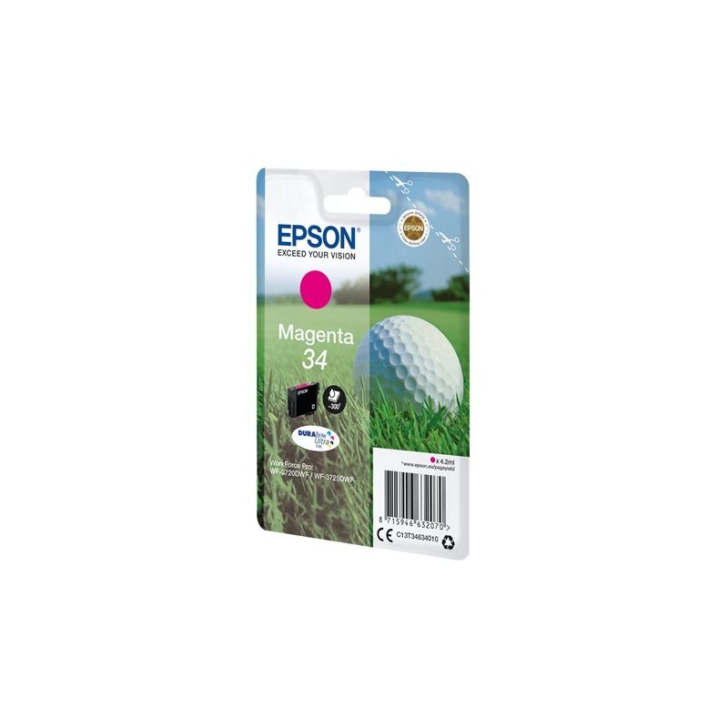 EPSON C13T34634010 Tusz Golf ball Singlepack EPSON Magenta 34 DURABrite Ultra 4,2 ml