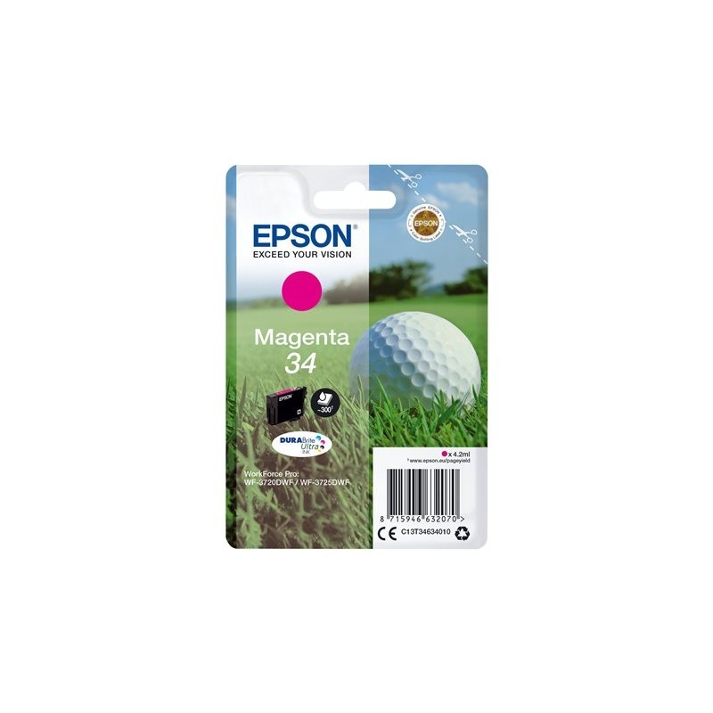EPSON C13T34634010 Tusz Golf ball Singlepack EPSON Magenta 34 DURABrite Ultra 4,2 ml