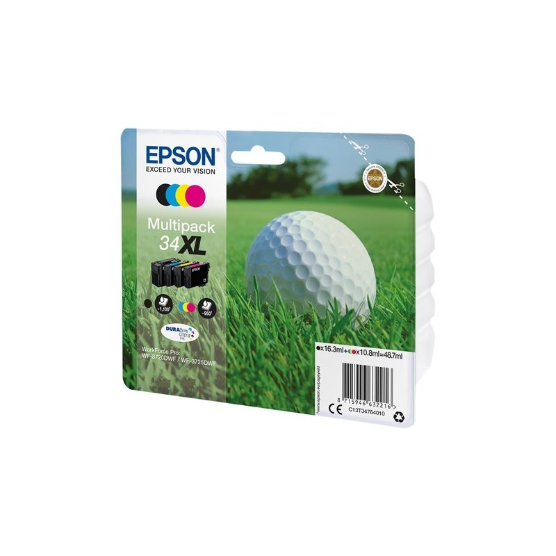 EPSON C13T34764010 Tusz Epson Golf ball Multipack 34XL 4-colors DURABrite Ultra 48,7 ml
