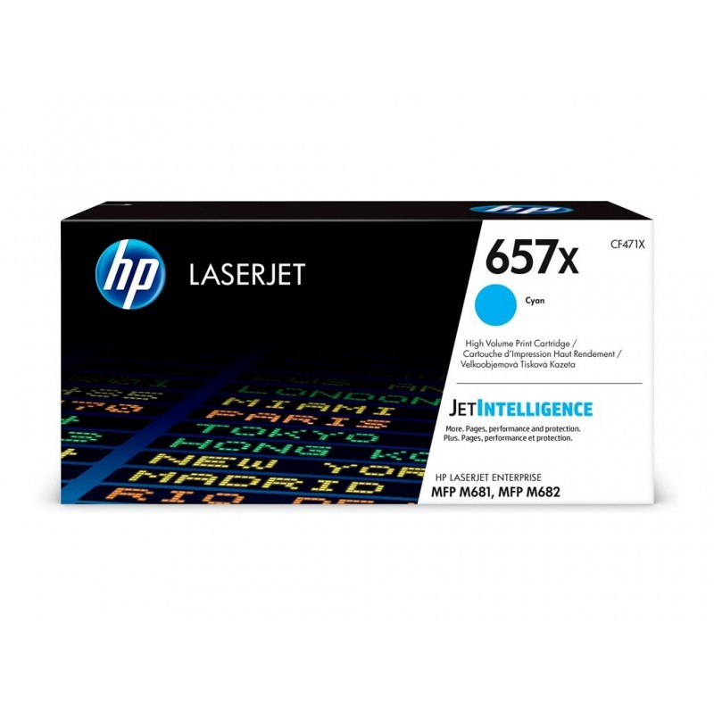 HP 657X LaserJet Original Toner Cartridge Cyan High Yield