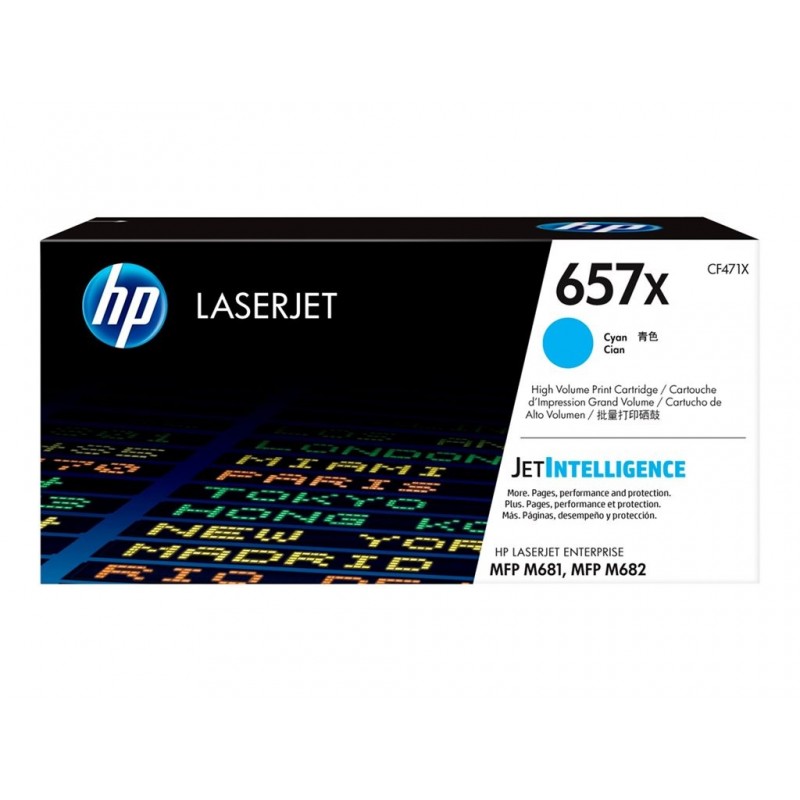 HP 657X LaserJet Original Toner Cartridge Cyan High Yield