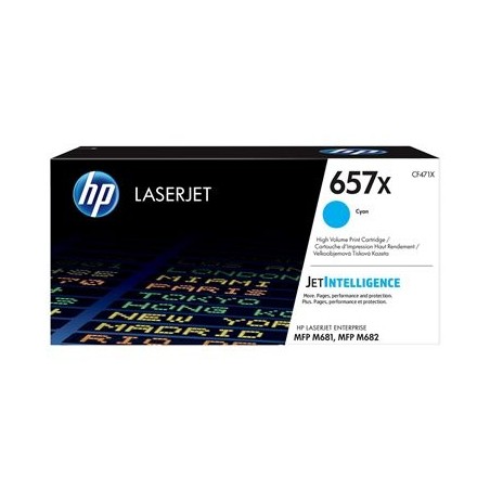 HP 657X LaserJet Original Toner Cartridge Cyan High Yield