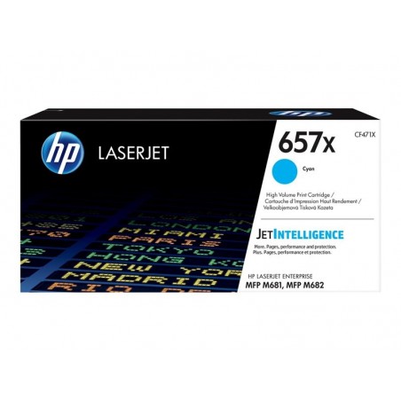 HP 657X LaserJet Original Toner Cartridge Cyan High Yield
