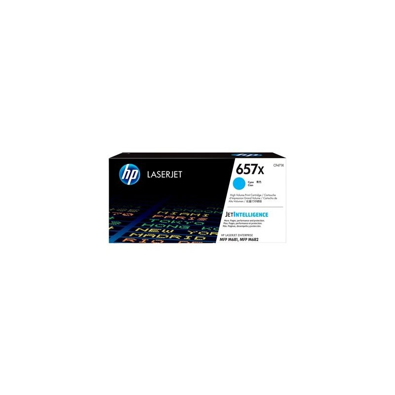 HP 657X LaserJet Original Toner Cartridge Cyan High Yield