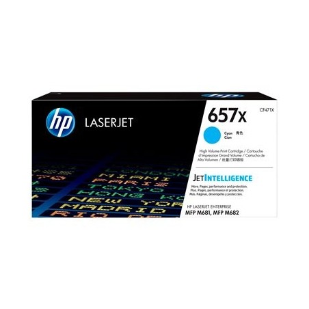 HP 657X LaserJet Original Toner Cartridge Cyan High Yield