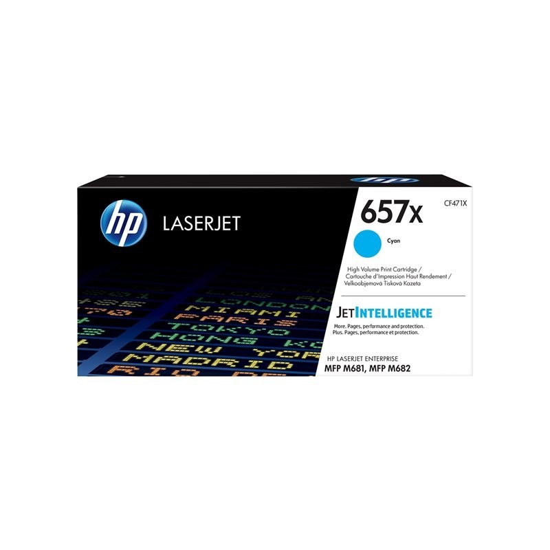 HP 657X LaserJet Original Toner Cartridge Cyan High Yield