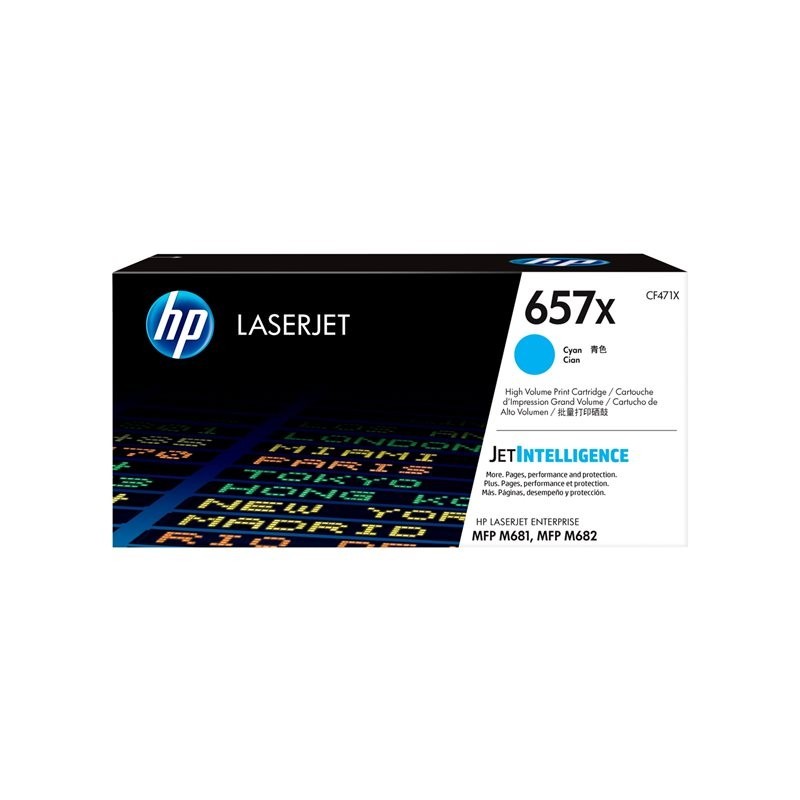 HP 657X LaserJet Original Toner Cartridge Cyan High Yield