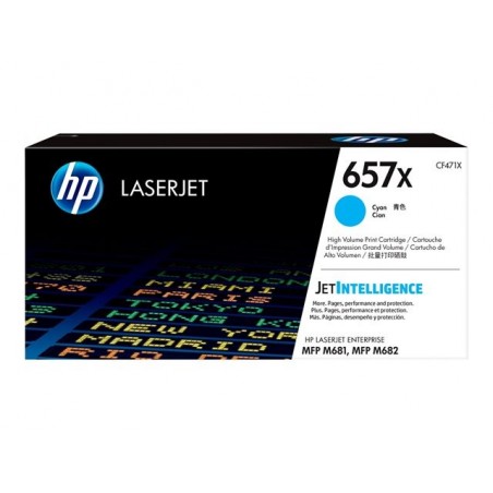 HP 657X LaserJet Original Toner Cartridge Cyan High Yield