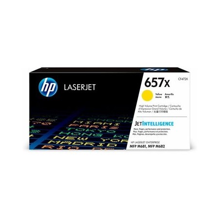 HP 657X LaserJet Original Toner Cartridge Yellow High Yield