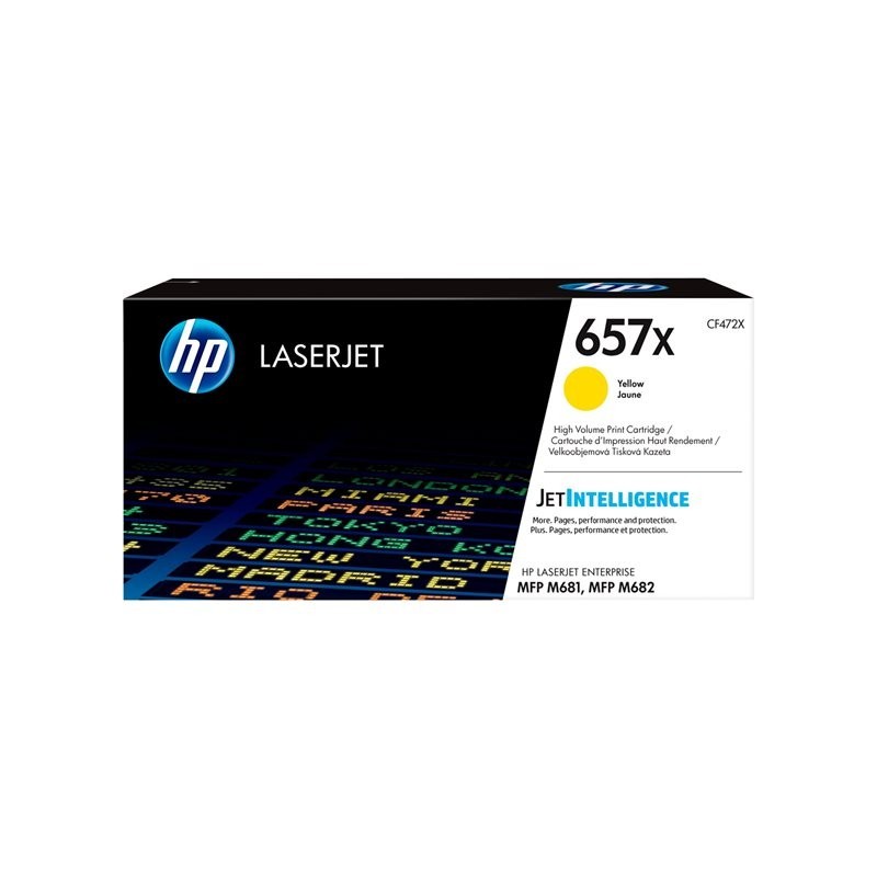 HP 657X LaserJet Original Toner Cartridge Yellow High Yield