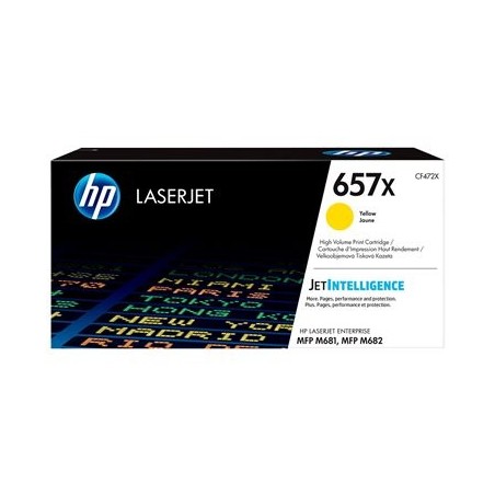 HP 657X LaserJet Original Toner Cartridge Yellow High Yield