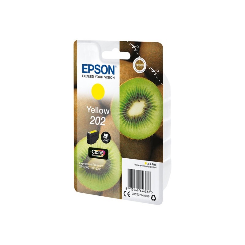 EPSON C13T02F44010 Tusz Epson singlepack 202 yellow 4,1ml Claria premium