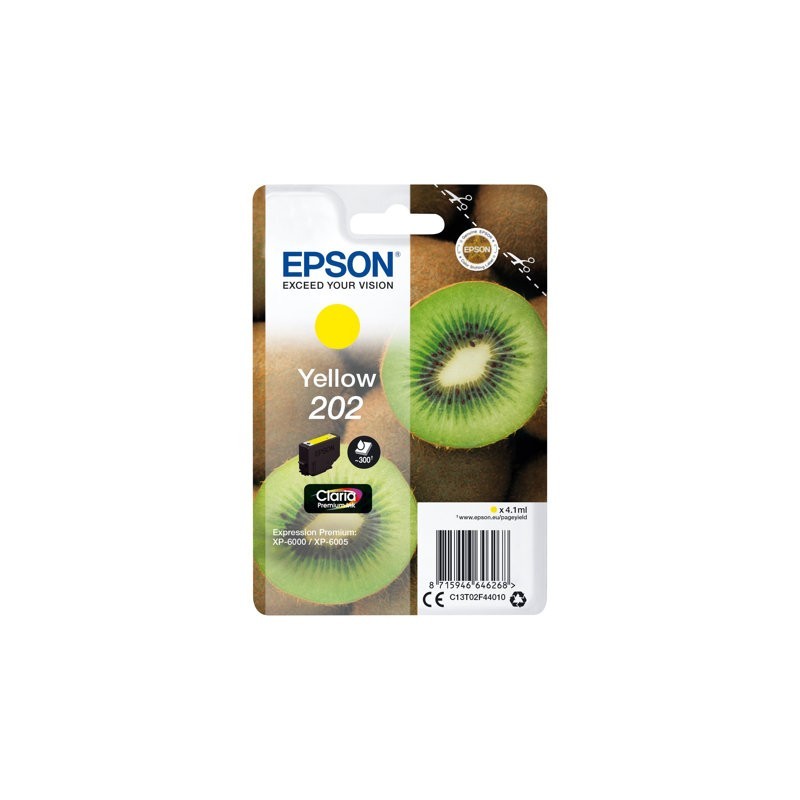 EPSON C13T02F44010 Tusz Epson singlepack 202 yellow 4,1ml Claria premium
