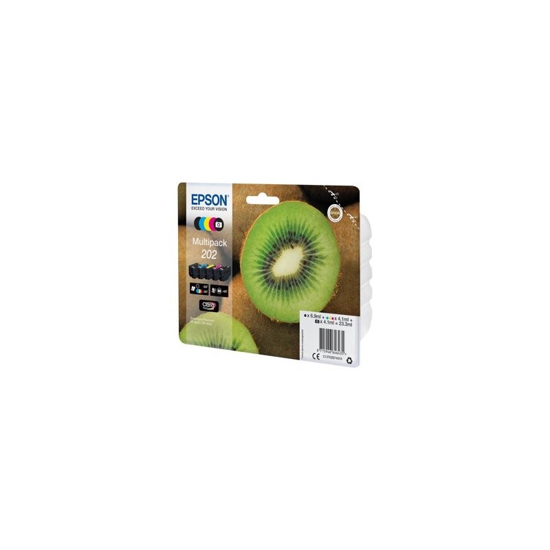 EPSON C13T02E74010 Tusz Epson Kiwi Multipack 202 CMYK+photo black Claria Premium