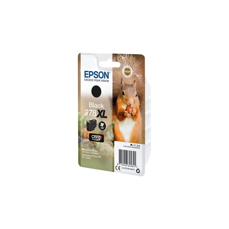 EPSON C13T37914010 Tusz Epson black 378XL 11.2ml Claria photo HD