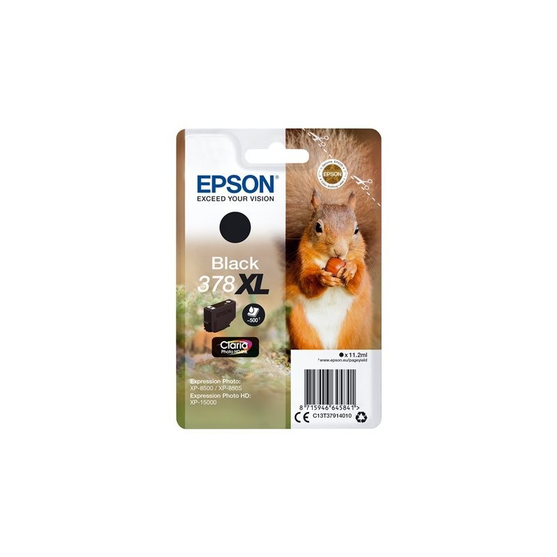EPSON C13T37914010 Tusz Epson black 378XL 11.2ml Claria photo HD