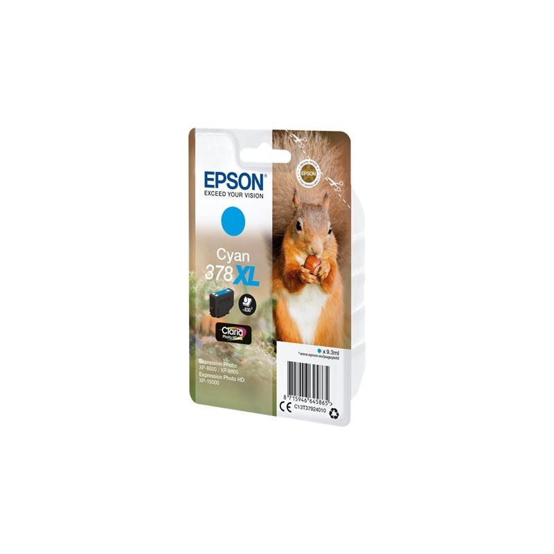 EPSON C13T37924010 Tusz Epson cyan 378XL 9.3 ml Claria photo HD