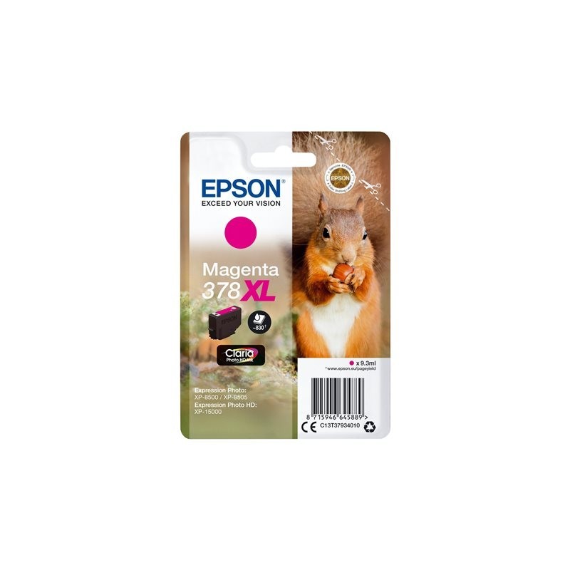 EPSON C13T37934010 Tusz Epson magenta 378XL 9.3 ml Claria photo HD