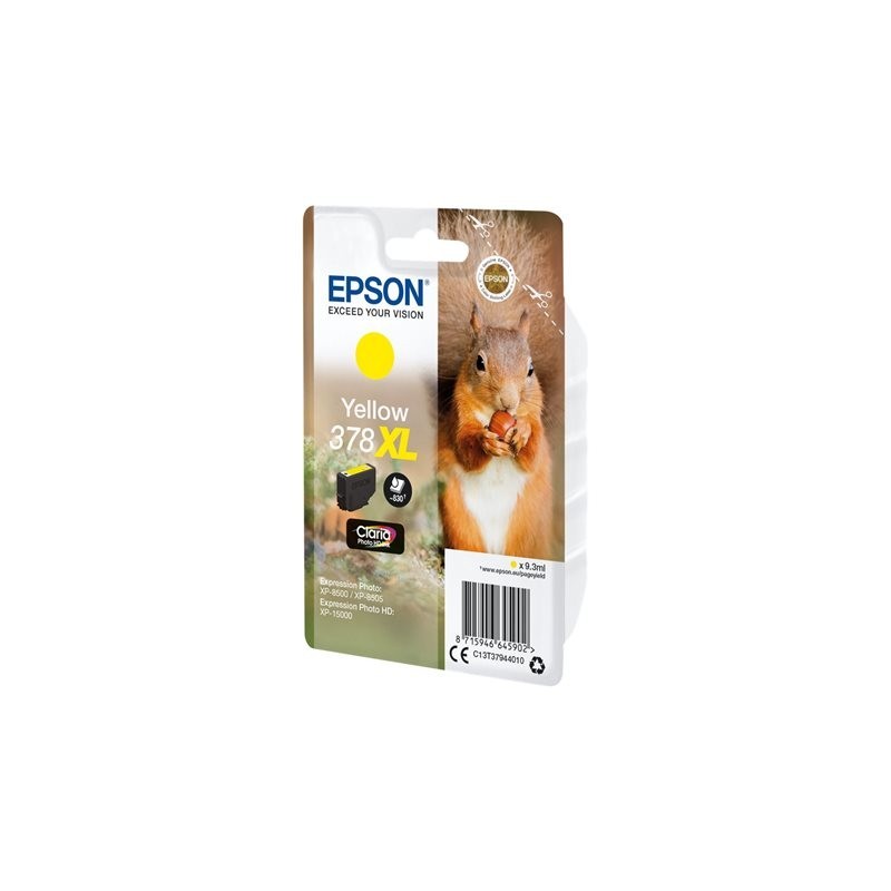 EPSON C13T37944010 Tusz Epson yellow 378XL 9.3ml Claria photo HD
