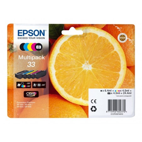 EPSON C13T33374011 Tusz Epson Premium Multipack Epson 4-color Claria 33 EPSON C13T33374011 Tusz Epson Premium Multipack Epson 4-color Claria 33