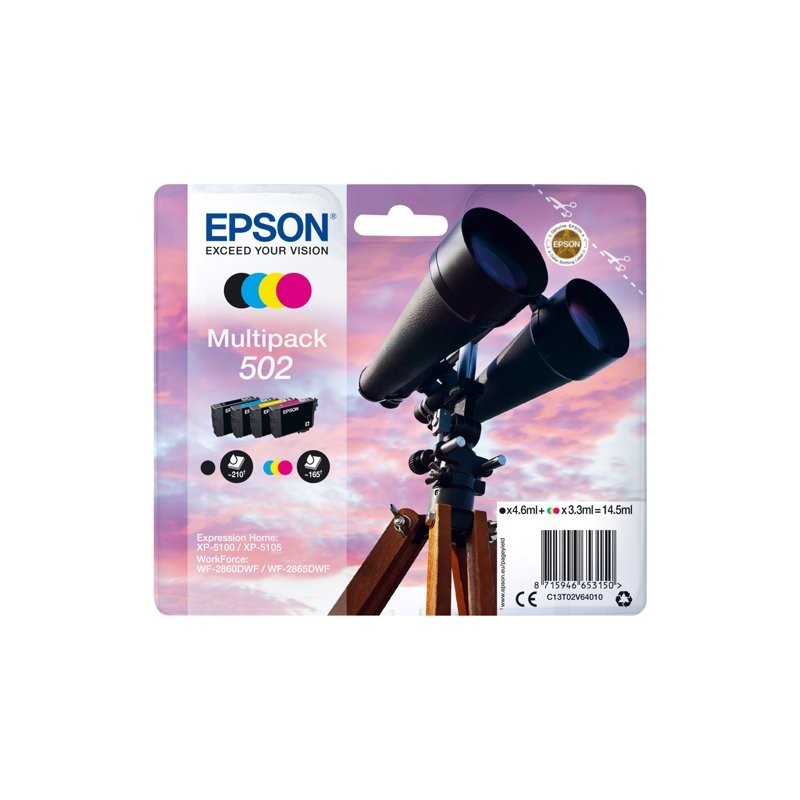 EPSON C13T02V64010 Tusz Epson CMY 3,3 ml Black 4,6 ml XP-5100
