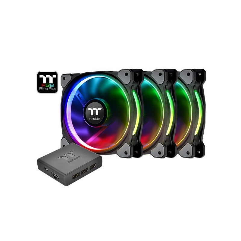 Riing 12 RGB Plus TT Premium Edition 3 Pack (3x120mm, 500-1500 RPM) 